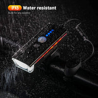 USB Rechargeable 1000 Lumen Bike Light Set, Waterproof Front & Rear Cycling Lights with 4 Modes