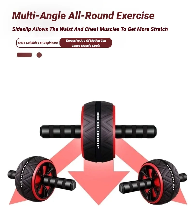 Big Roller For ABS Workout Wheel Exercise Equipment Core Abdominal Home Gym Muscle Device Fitness Men And Women Weight Loss