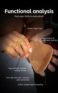 Leather Weight Lifting Training Gloves Palm Protection Women Men Fitness Sports Gymnastics Grips Pull Ups Weightlifting Workout