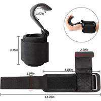 Weight Lifting Hook Grips With Wrist Wraps Hand-Bar Wrist Strap Gym Fitness Hook Weight Strap Pull-Ups Power Lifting Gloves