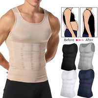 Men Compression Vest Sleeveless Shapewear Slimming Body Shaper Shirt Gym Workout Corset Tummy Control Tank Top Abs Abdomen