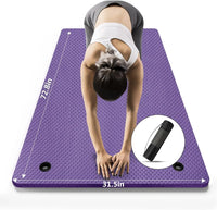 Extra Wide Non-Slip Yoga Mat with Strap and Bag, Thick Exercise Mat for Home Outdoor Workouts