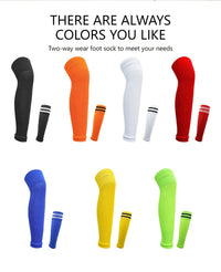 Loogdeel 1Pair Football Sock Calf Sleeves Adult Knee Protection Sports Socks High Tube Breathable Soccer Leg Warmers Shin Guard