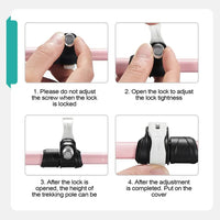 Kids Trekking Stick Lightweight Telescopic Kids Walking Stick EVA Grips Adjustable Aluminum Alloy Hiking Sticks for Boys Girls