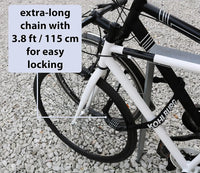 Extra Long 3.8 ft Bike Combination Lock - 5-Digit Secure Chain Lock for Bicycle & e-Bike