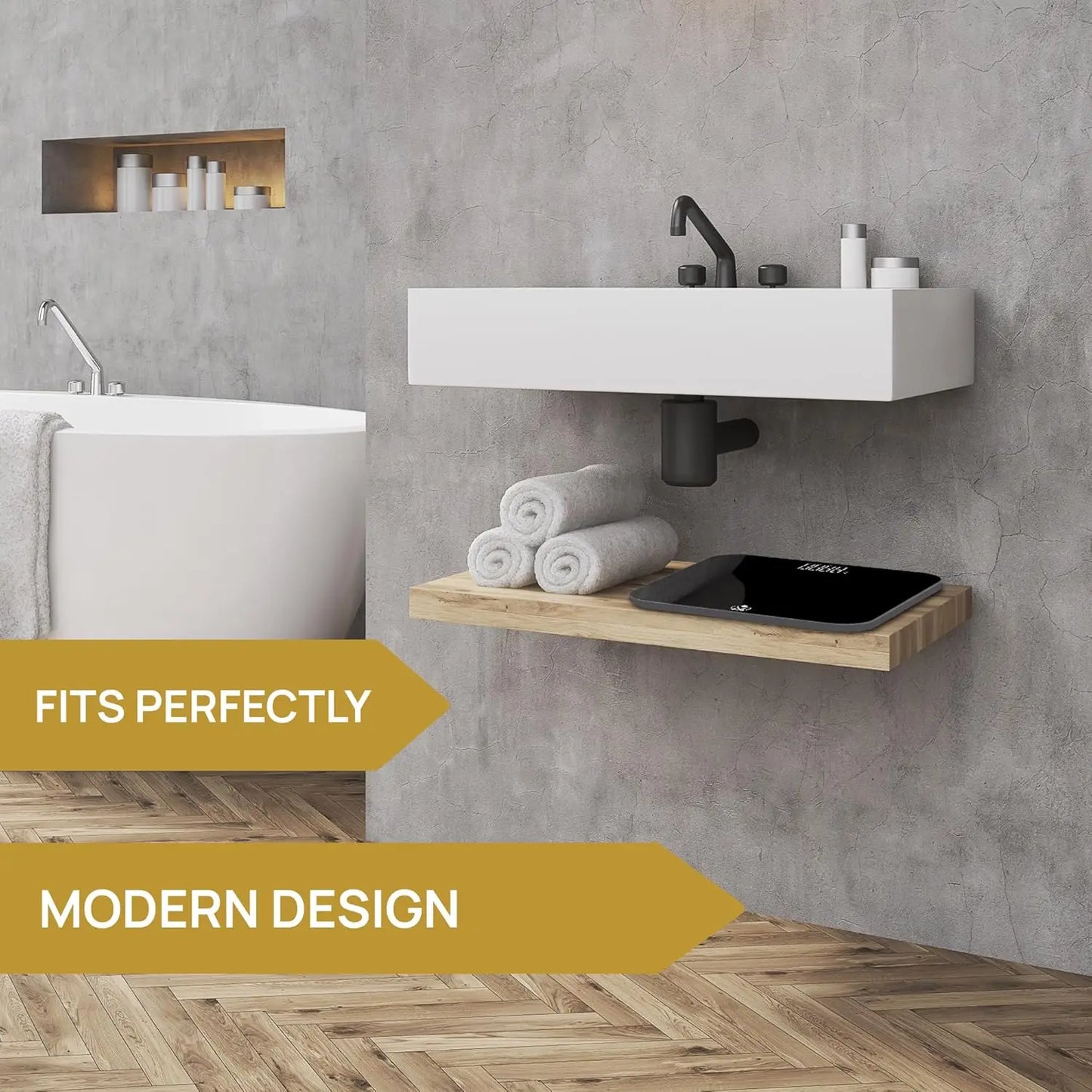 High Precision Digital Bathroom Scale with Large Display, Measures Up to 400 lbs, Includes Batteries