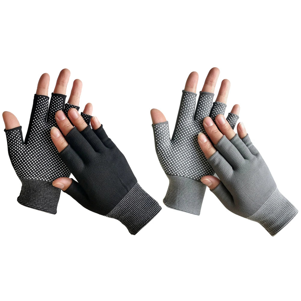 Half Finger Fishing Gloves Breathable Driving Gloves Non-slip Riding Gloves Workout Mittens for Cycling Fishing Driving