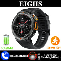 EIGIIS KE3 2025 New Bluetooth Call smartwatch for men Full Touch Screen With Health Monitor heart rate Flashlight Smart watch