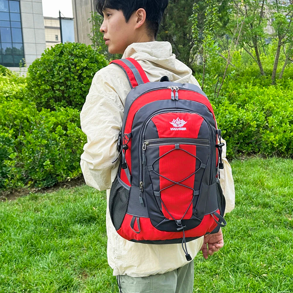 Hiking Backpack Nylon Backpack Multifunctional Climbing Backpack Waterproof Travel Backpack Large Capacity Camping Backpack