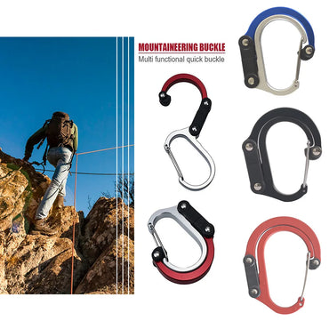 Multi Functional Aluminum Carabiner Mountaineering Buckle Quick Buckle for Outdoor Climbing Camping
