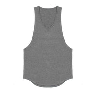 Plain Vests Cotton Breathable Sleeveless T-shirts Gym Fitness Bodybuilding Training Clothing Mens Running Sport Muscle Tank Tops