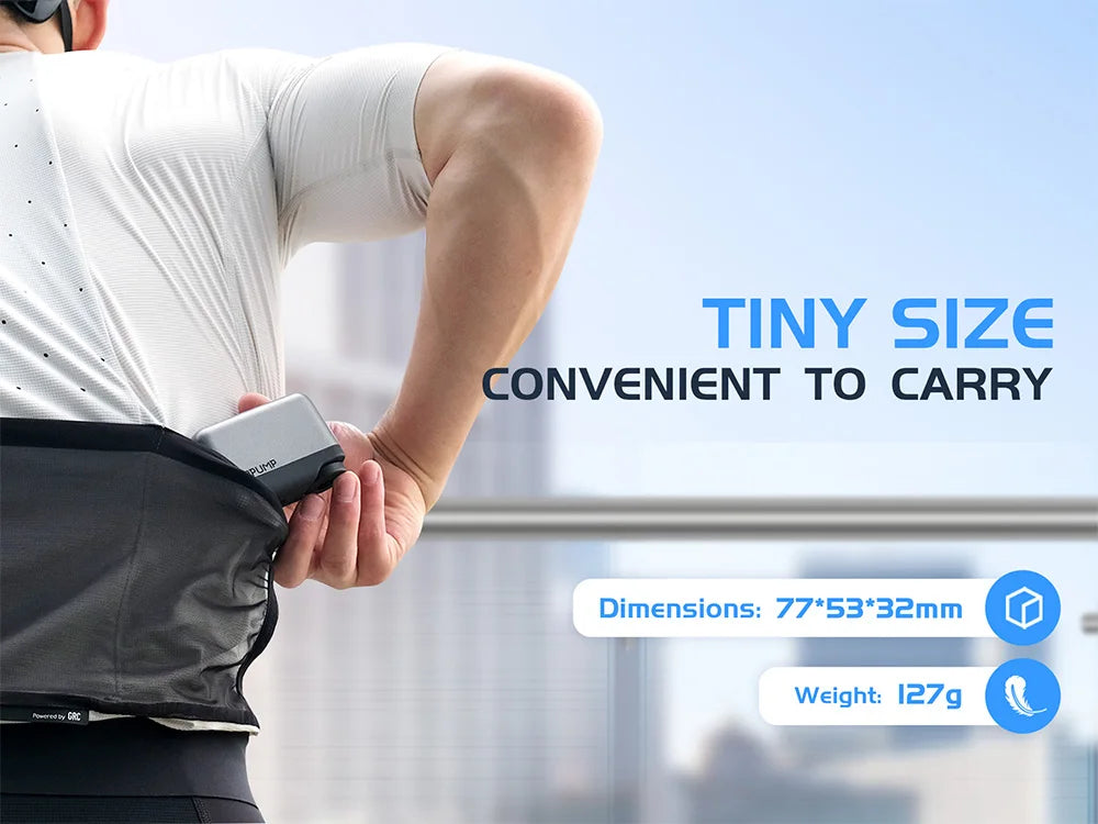 Mini Bike Pump, Portable Electric Bike Pump, Ultra Small 120PSI Battery Bicycle Pump, Automatic Shut-Off, Presta & Schrader