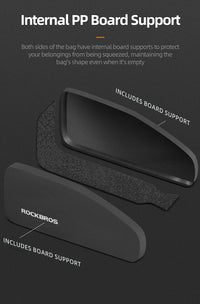 ROCKBROS Bicycle Bag Bike Frame Top Tube Bag Large Capacity Storage Waterproof Hard Shell Bicycle Bag MTB Road Bike Accessories