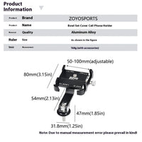 Bike Phone Mount Bicycle Phone Clip Anti-Shake Bike Phone Holder Clamp Adjustable Bicycle Mobile Phone Support for MTB Road Bike