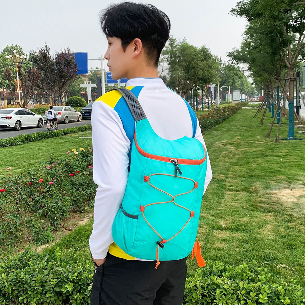 Outdoor Unisex Waterproof Foldable Backpack Large Capacity Portable Camping Hiking Travel Daypack Men Women Mountaineering Bag
