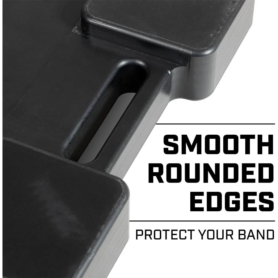 Resistance Band Footplate with Neoprene Bandguard - UHMWPE Non-Slip Base for Resistance Training, Squats, Deadlifts, and More –