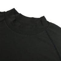 Y2K Men's Turtleneck Compression Shirt Quick Gym Fitness Dry Rash Guard Hight Neck Muscle Athletic Bodybuilding Shirts Summer