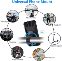 360 Rotation Silicone Bike Phone Holder, Shockproof Universal Bicycle Mount for Handlebar, Easy Install