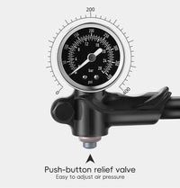 WEST BIKING 400PSI Bicycle Air Pump High Pressure MTB Bicycle Pump Front Fork Rear Suspension Pressure Gauge Schrader Valve