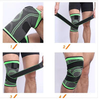 NEW 1PC Sports Kneepad Men Pressurized Elastic Knee Pads Support Fitness Gear Basketball Volleyball Brace Protector