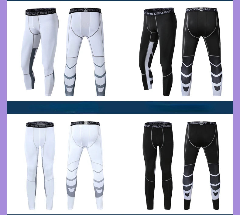 Men's Compression Pants Cycling Running Basketball Soccer Elasticity Sweatpants Fitness Tights Legging Trousers Rash Guard