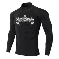 Y2K Men's Turtleneck Compression Shirt Quick Gym Fitness Dry Rash Guard Hight Neck Muscle Athletic Bodybuilding Shirts Summer