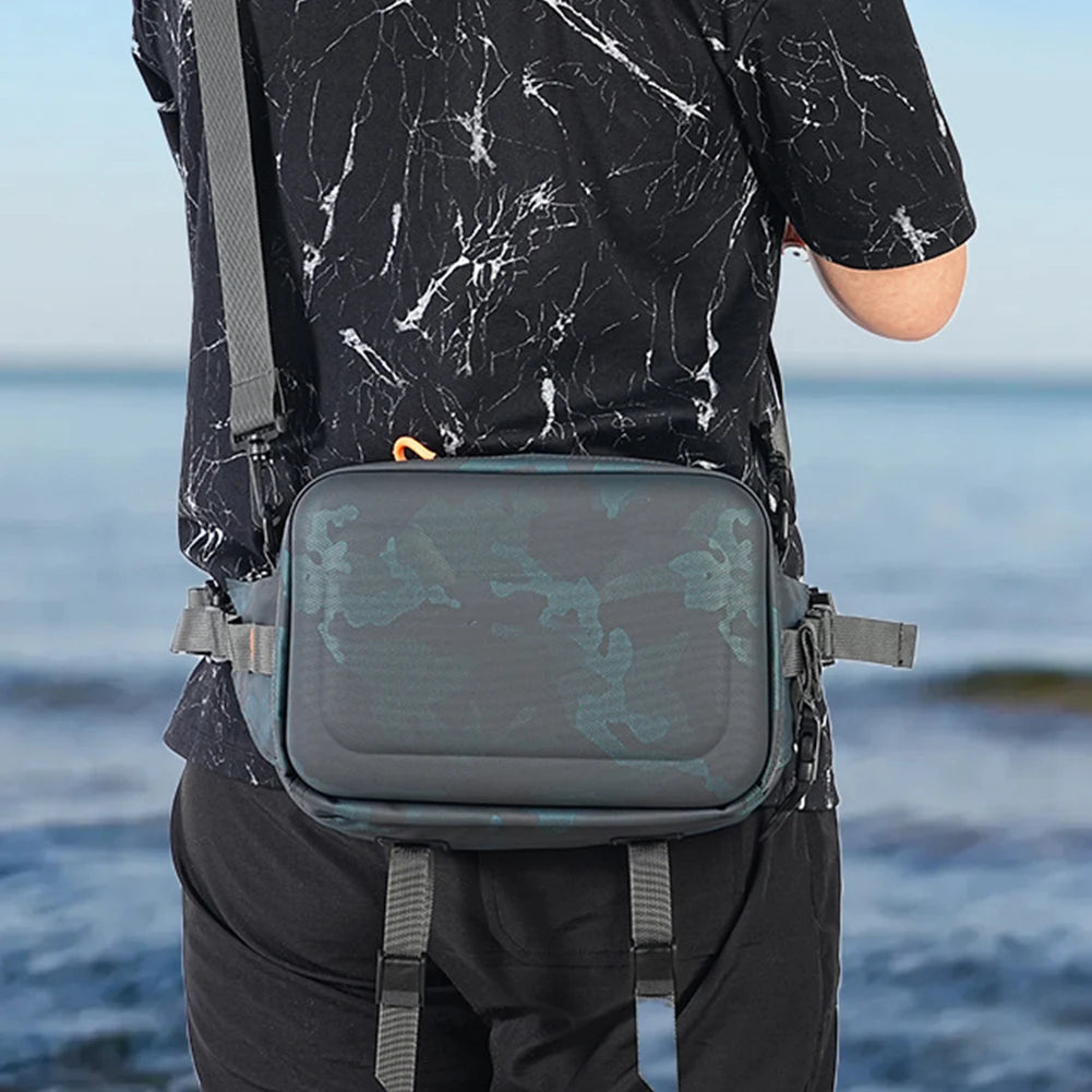 Fishing Bag Waterproof Fishing Fanny Pack with Adjustable Belt Fishing Shoulder Bag for Outdoor Hiking Fishing