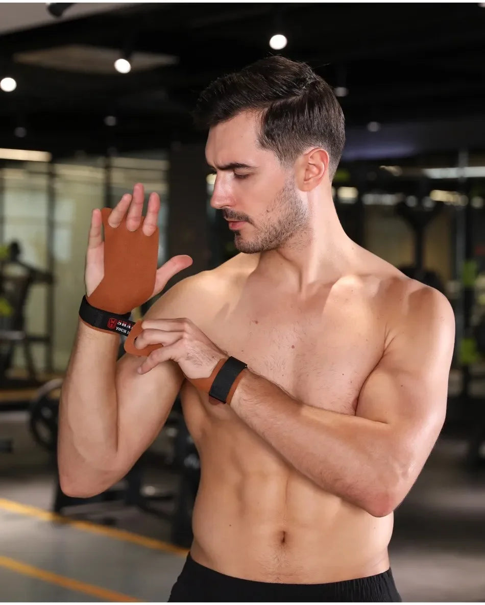 WOSWEIR-Gym Gloves for Horizontal Bar Weight Lifting Fitness Bodybuilding Training Sports Crossfit  Workout Palm Protector