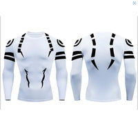 Anime Jujutsu Kaisen Compression T Shirt Men 3D Print Sukuna Breathable Football Fitness Tight Sportswear Quick Dry Riding Tops