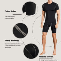 High Performance Men's Compression Short Pants With Pocket Elastic Quick Dry Breathable Stretchy Base Layer For Sports Gym