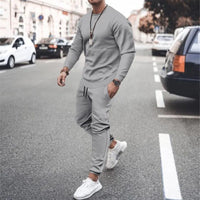 2025 New Men Two Pieces Sets Running Sweatshirt+Sweatpants  Suit Autumn Winter Warm Tracksuit Sets Men's Jogger Sports Suit
