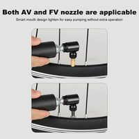 CO2 Bicycle Pump with Tubeless Tire Repair Tool Schrader & Presta Valve Portable Tire Inflator Aluminum Alloy for MTB Road Bike