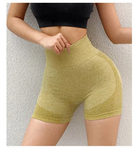 Women Butt Lifting Yoga Shorts Elastic Workout High Waist Tummy Control Ruched Booty Pants Seamless Gym Compression Tights
