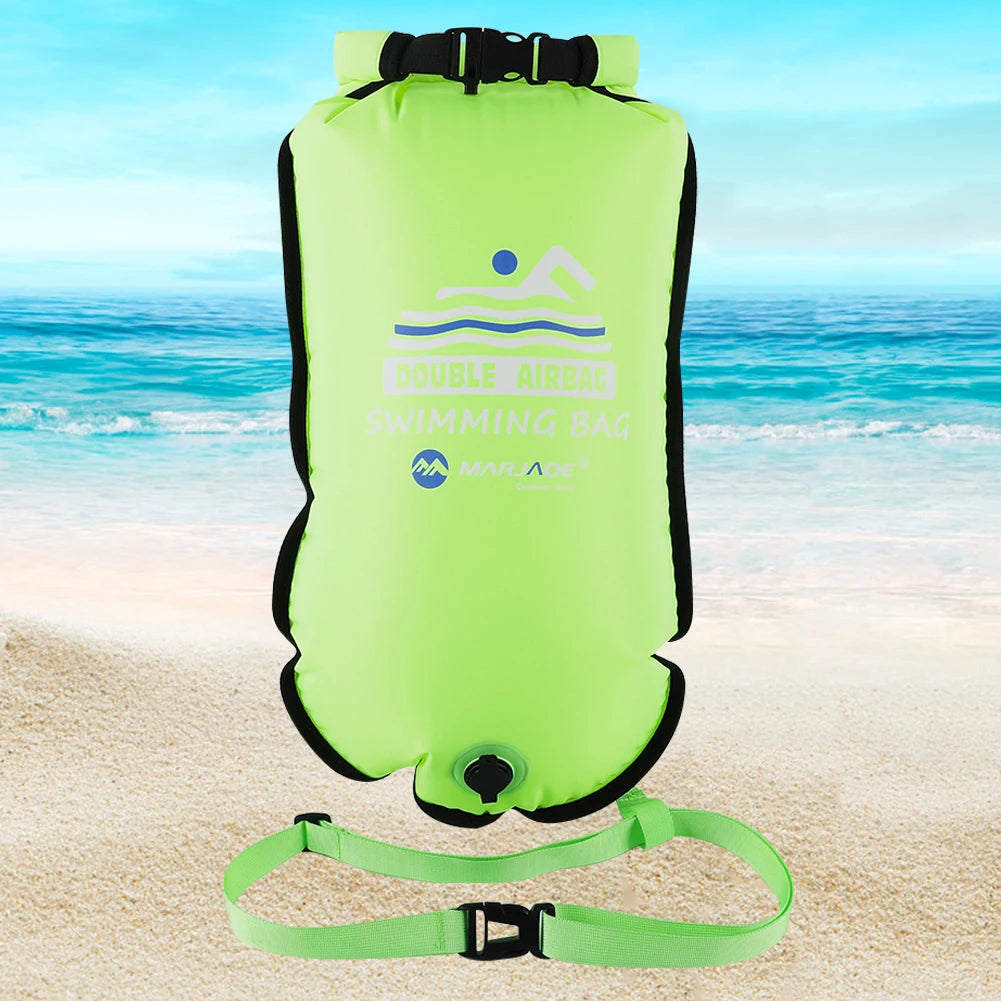 20L Inflatable Open Swimming Buoy Tow Float Dry Bag With Waist Belt For Boating Rafting Swimming Bucket Water Sport Safety Bag