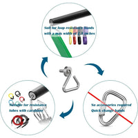 Portable Resistance Band Bar for Home Fitness Training: 26.4in or 39.4in Adjustable Workout Bar for Strength Exercises Ideal fo