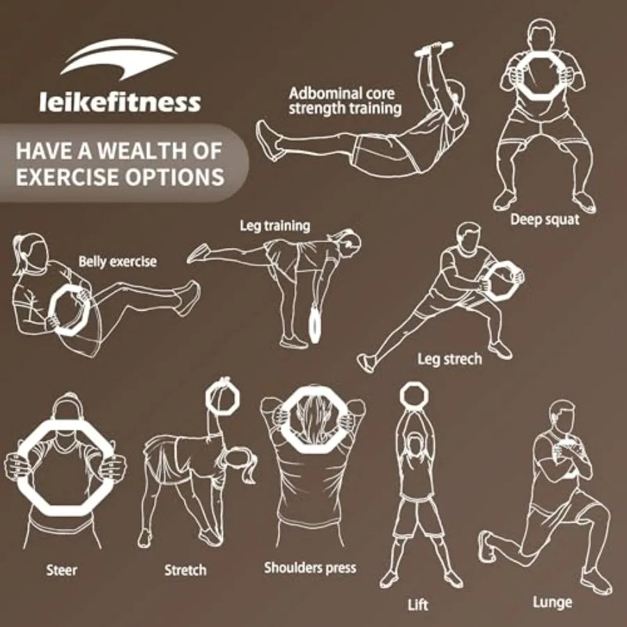 Weight Ring 2-in-1 Kettlebell & Dumbbell, cast iron+PVC coating, Yoga Exercise, Aerobics, Core Training, 4 in a set (0.33LB + 5.