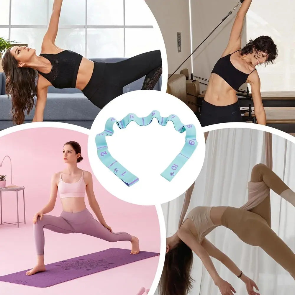 Stretch Band For Exercise Workout Band With 10 Loops Strength Bands Elastic Fitness Strap For Yoga Pilates Stretching Strength