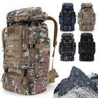 80L Comfort Breathable Camouflage Backpack Waterproof Wear-resistant Climbing Backpack Outdoor Sports Rucksack Ski Hiking Bags