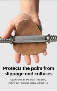 Leather Weight Lifting Training Gloves Palm Protection Women Men Fitness Sports Gymnastics Grips Pull Ups Weightlifting Workout