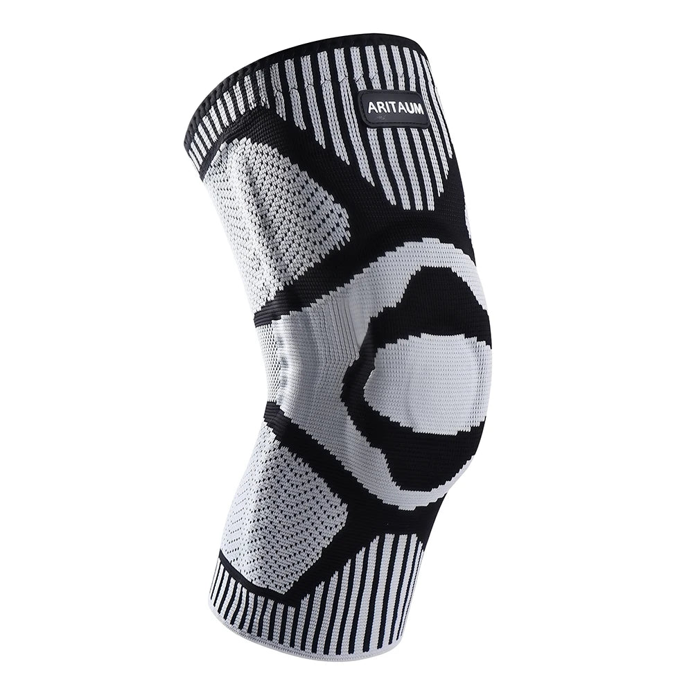 1 Pack of Professional Sports Knee Pads, Knee Pads, Meniscus Silicone Spring Support, Running Fitness, Basketball, Tennis, Badminton, Volleyball Knee Pads