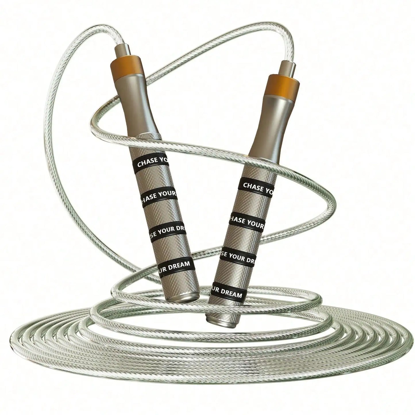 Adjustable Speed Jump Rope | 10ft Steel Cable | 360° Dual Bearings | Anti-Slip Metal Grips | Fast, Durable for CrossFit HIIT