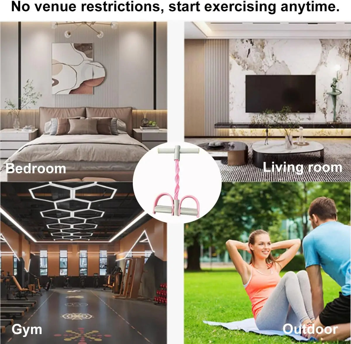 Foot Resistance Bands Set 25x20cm, Pulling Bands for Leg Arm Chest Workout, Home Gym Exercise Equipment