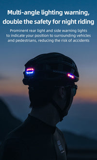 ROCKBROS Cycling Light Helmet USB Charging Electric LED Front Light Helmet Night Cycling Safety Helmet Bicycle Scooter Helmet