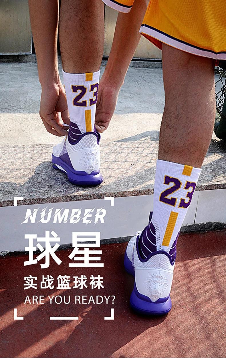 Professional Star Basketball Socks Elite Thick Sports Socks Adults Kids Non-slip Breathable Durable Towel Bottom Sports Socks