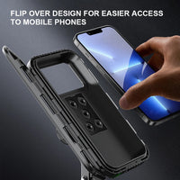 Waterproof Rear View Mirror Phone Support Strong Suction Cellphone Mount Flexible Motorcycle Phone Box Stand for 4-7 Inch Phone