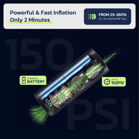 Woowind AP2-P Tire Inflator Portable Air Compressor 150PSI Air Pump for Car Tires, Bike Pump, Auto Stop, Quick Inflation