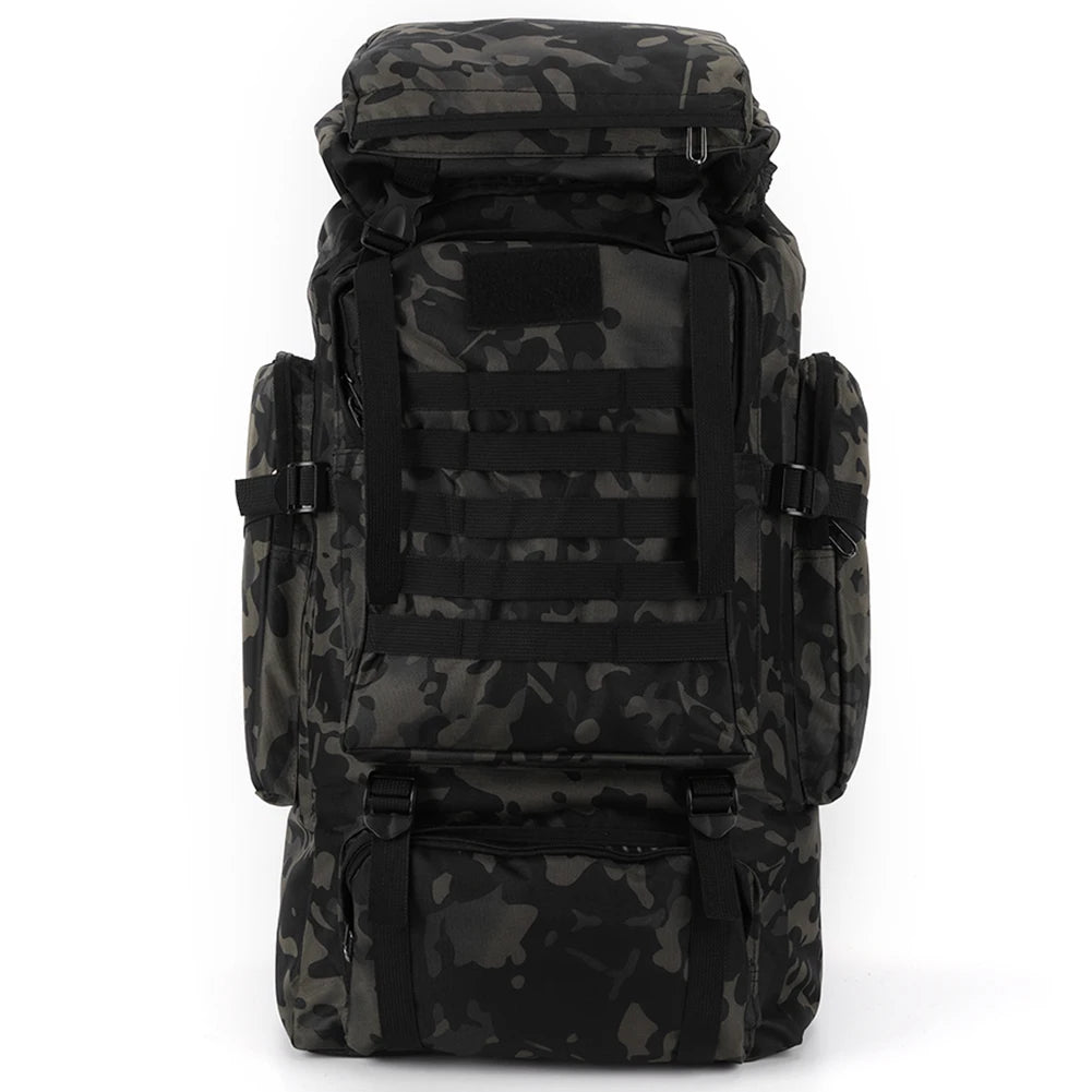 80L Comfort Breathable Camouflage Backpack Waterproof Wear-resistant Climbing Backpack Outdoor Sports Rucksack Ski Hiking Bags