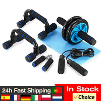 5-In-1 AB Wheel Roller Kit No Noise Abdominal Wheel Ab Roller Stretch Trainer For Arm Waist Leg Exercise Gym Fitness Equipment