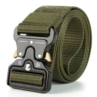 Men's Tactical Belt Heavy-Duty Nylon Belt With Quick-Release Buckle | Adjustable Work Belt For Outdoor Training
