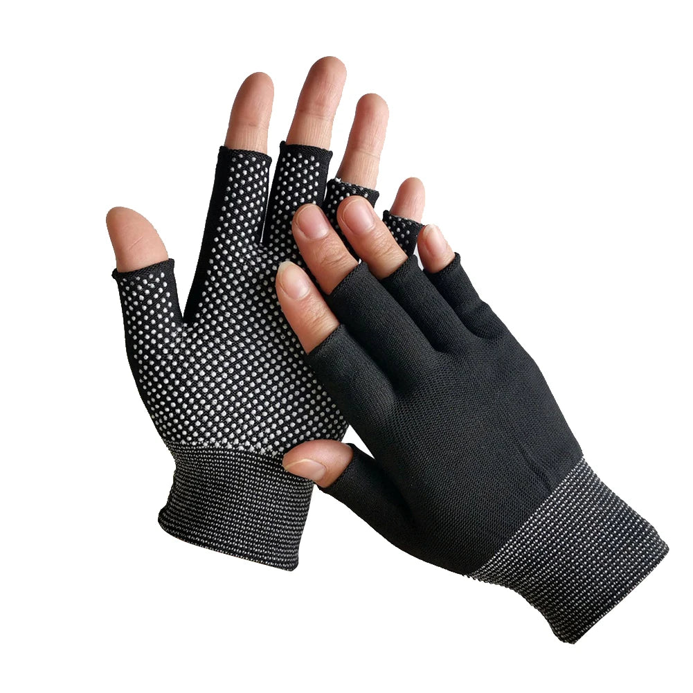 Half Finger Fishing Gloves Breathable Driving Gloves Non-slip Riding Gloves Workout Mittens for Cycling Fishing Driving